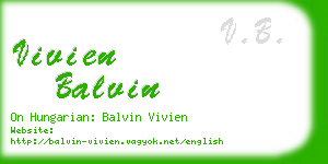 vivien balvin business card